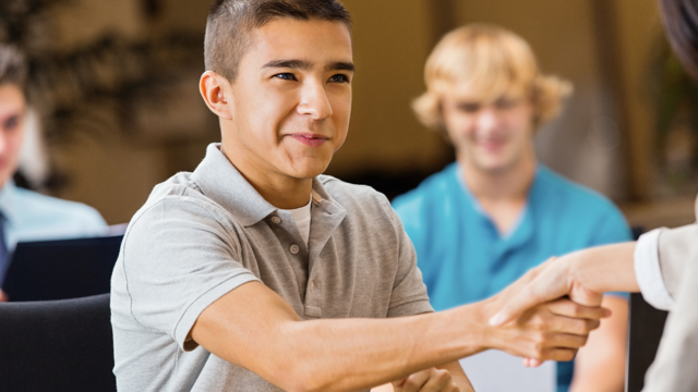 Student Shaking Hand