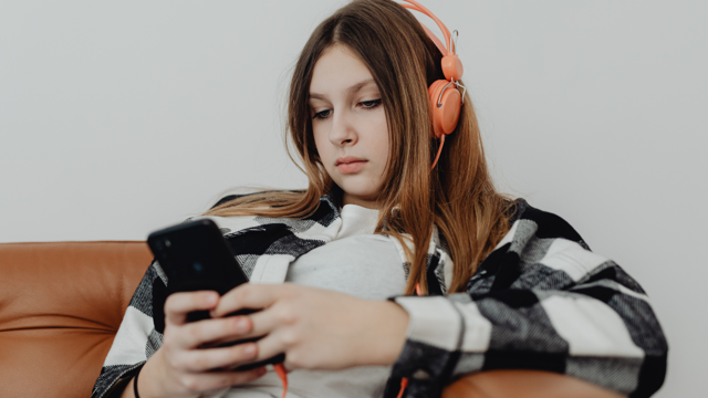 Teen Girl On Phone