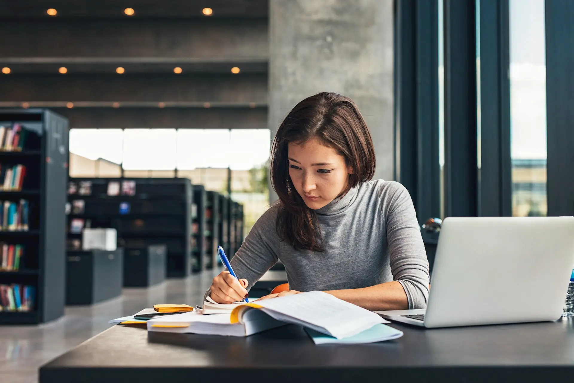 Student Studying Library