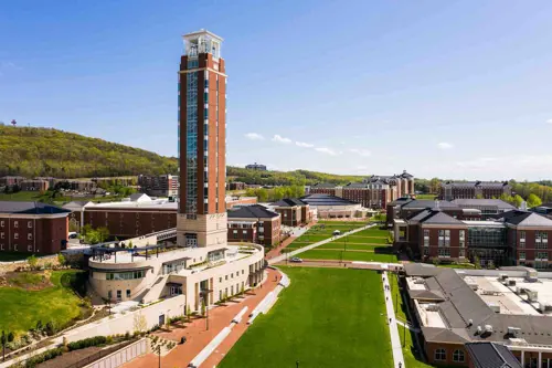 Liberty University Campus Grass and Buildings