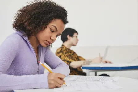 female student at desk NSHSS