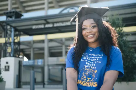 college student with graduation cap NSHSS