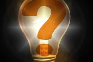 Question Mark Symbol on a light bulb