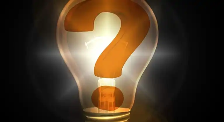 Question Mark Symbol on a light bulb