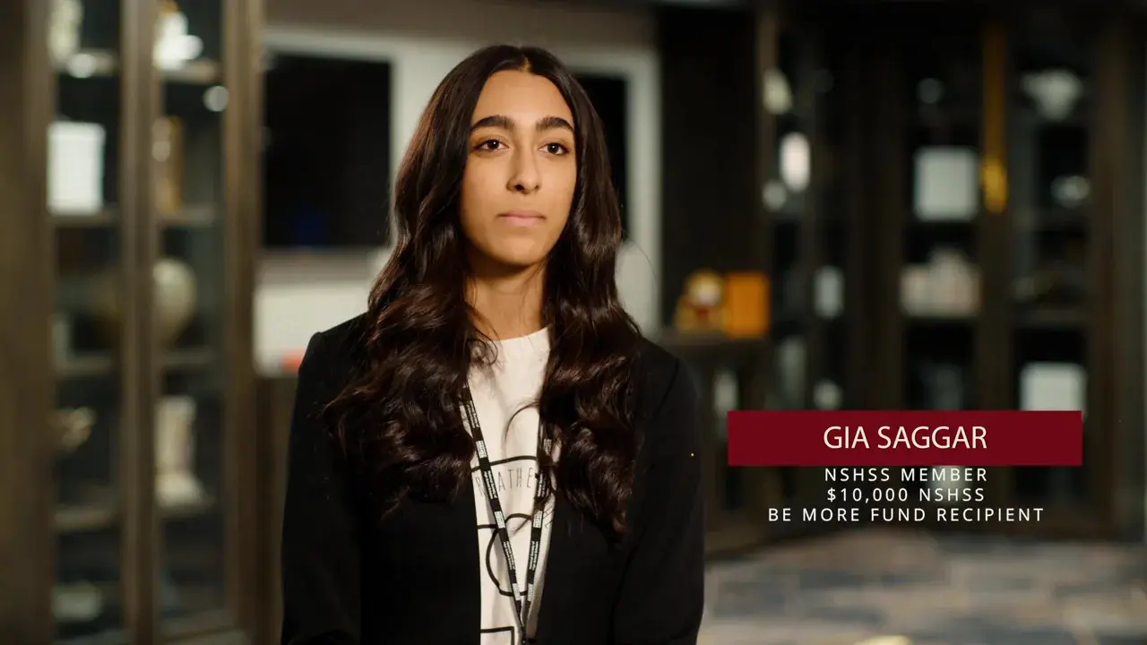 Young lady recipient of scholarship